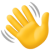 waving hello emoji